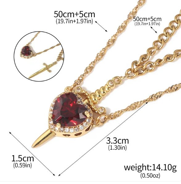 Love Dagger Necklace
